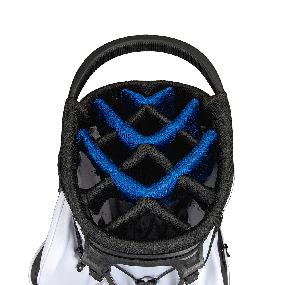 PlayEagle Golf Lightweight Stand Bag top-down view of club dividers