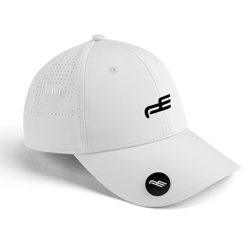 PlayEagle golf cap in white with perforated side panels