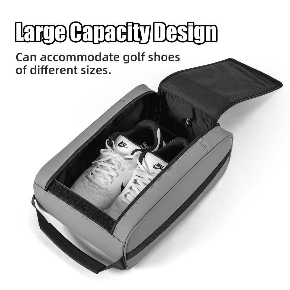 Golf shoes packed inside the PlayEagle Light Luxury Shoe Bag