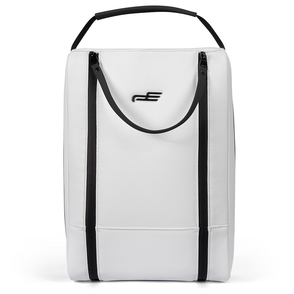 PlayEagle Light Luxury Shoe Bag in white, front view