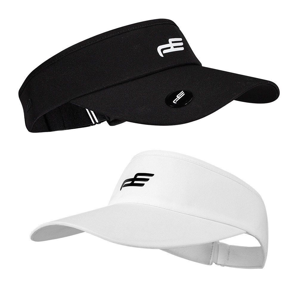 PlayEagle Light Luxury Golf Visor Cap in black and white