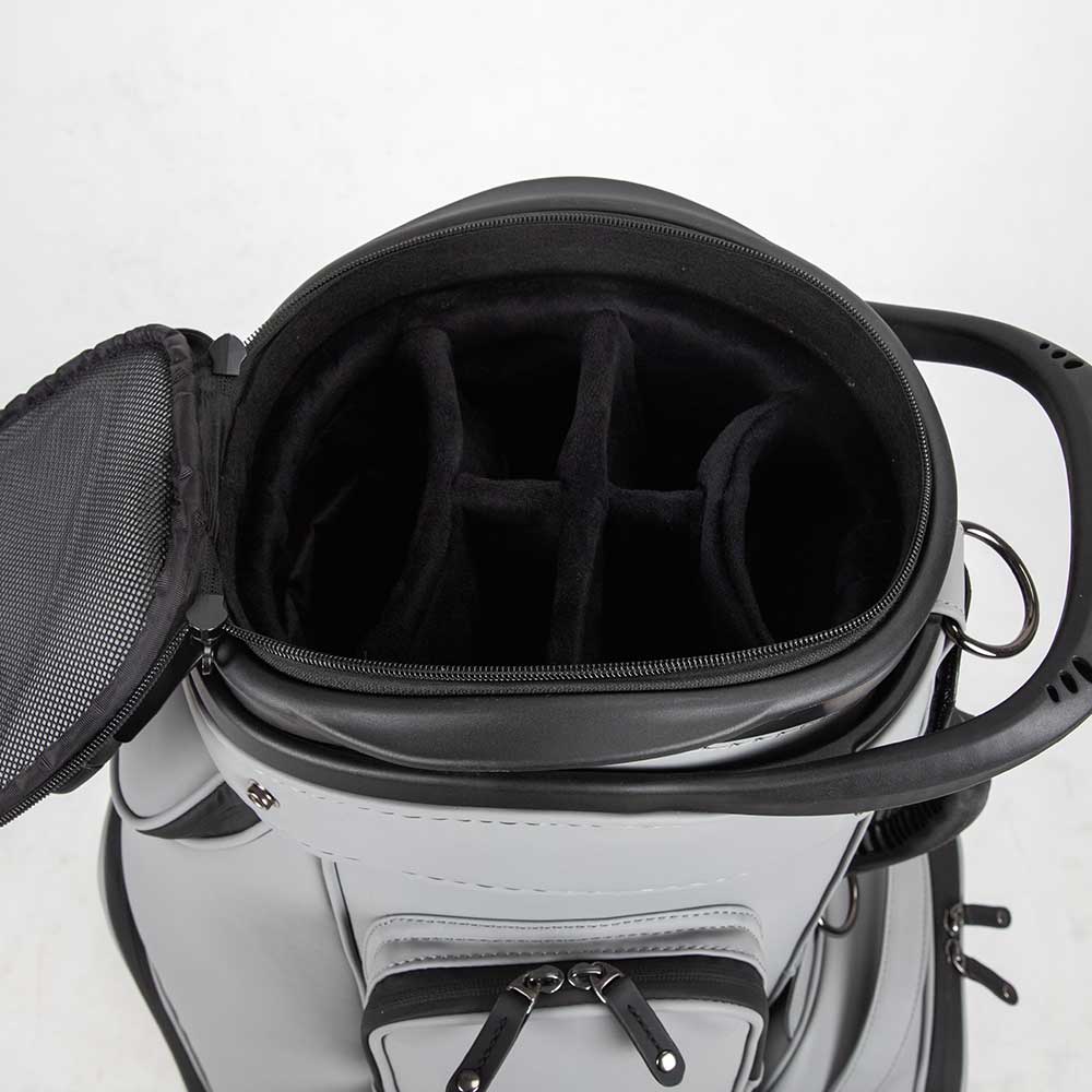 PlayEagle Golf Telescoping Cart Bag open top with club dividers