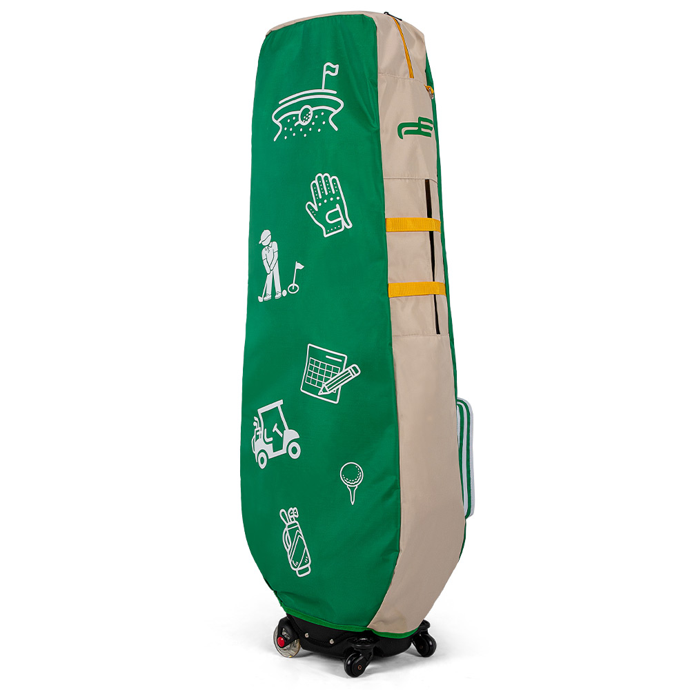 PlayEagle Golf Travel Bag Cover wheel base angle view