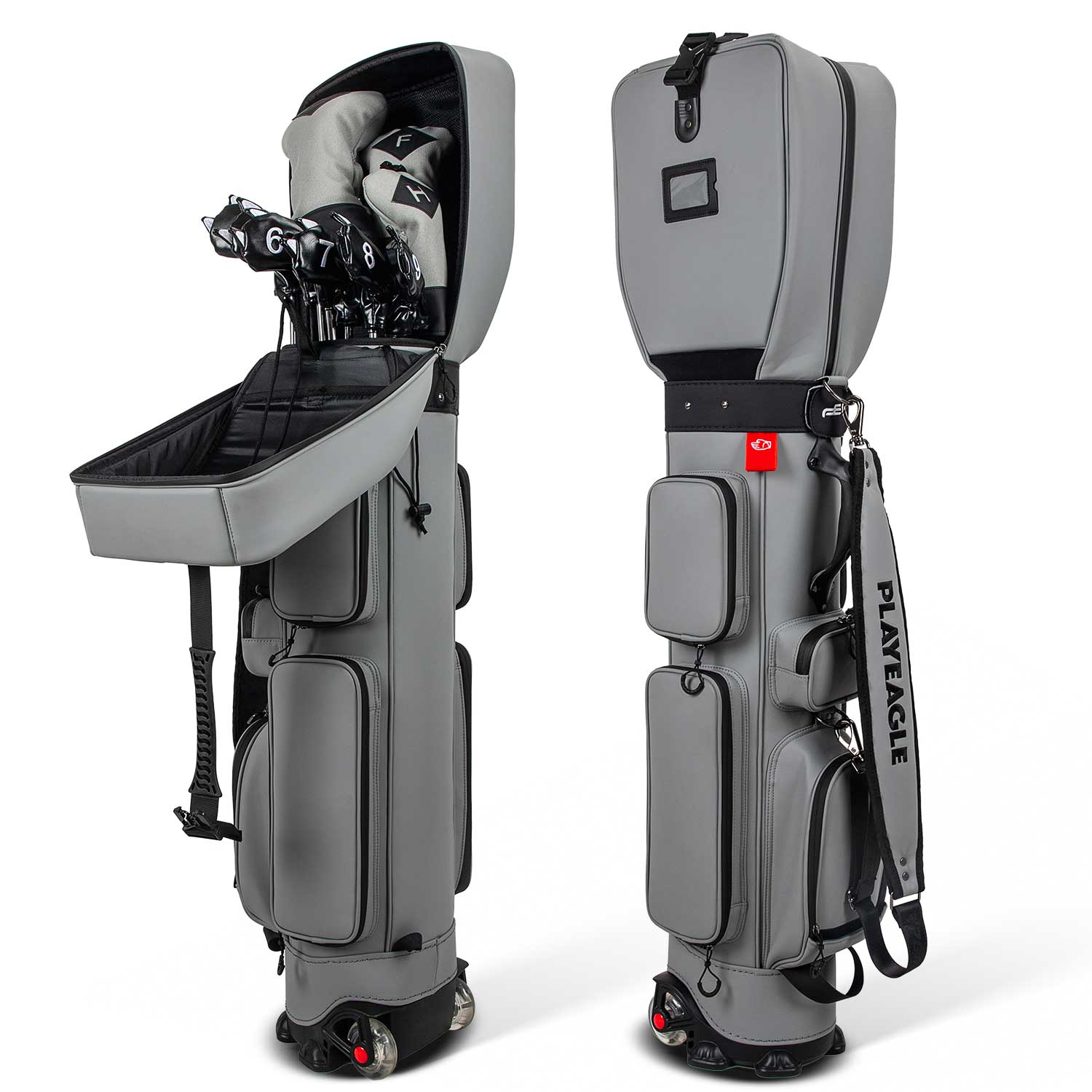 PlayEagle Golf Trolley Bag front and back views