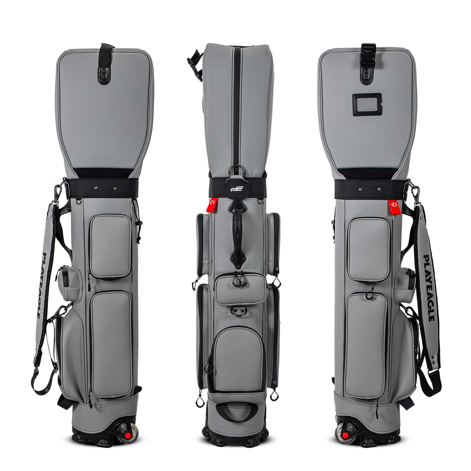 PlayEagle Golf Trolley Bag three angle views