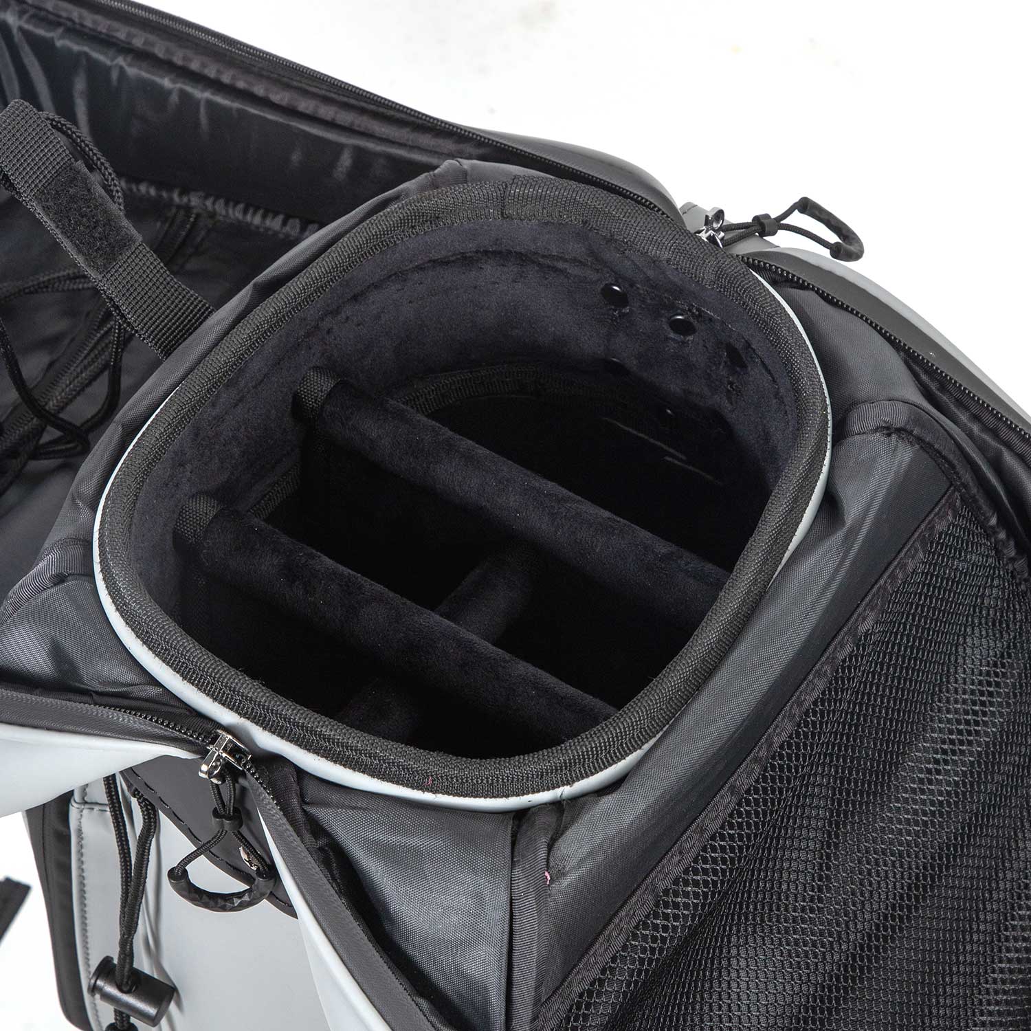 PlayEagle Golf Trolley Bag interior compartment with drawstring dividers